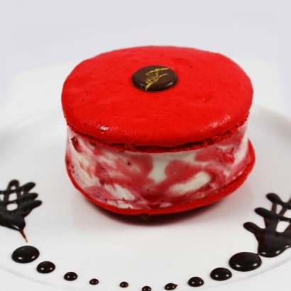 Macaron glacé framboise